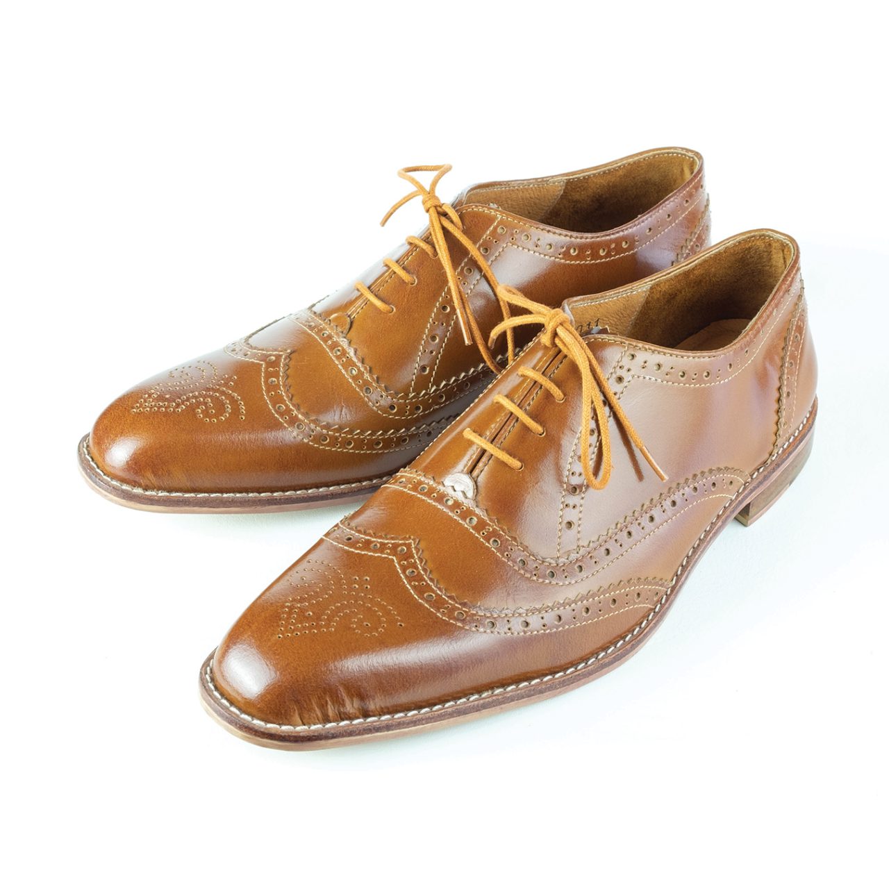 รองเท้า Wingtip Oxford สีแทน