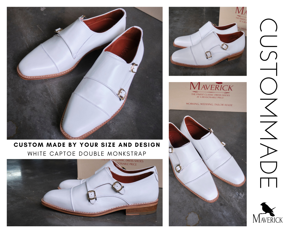 ตัดรองเท้าเจ้าบ่าว เสริมส้น สีขาว groom dress shoes in bangkok